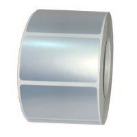 Etykiety folia PET srebrna matowa 50x30mm